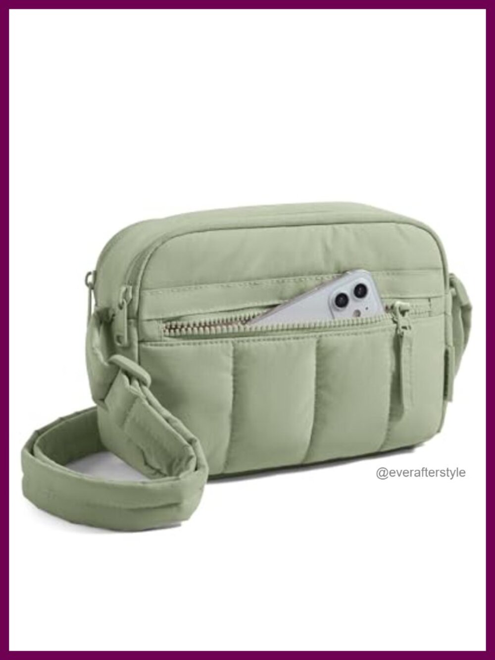 RFID Crossbody Bag Mini Purse Travel Handbag Nylon Puffy Lightweight